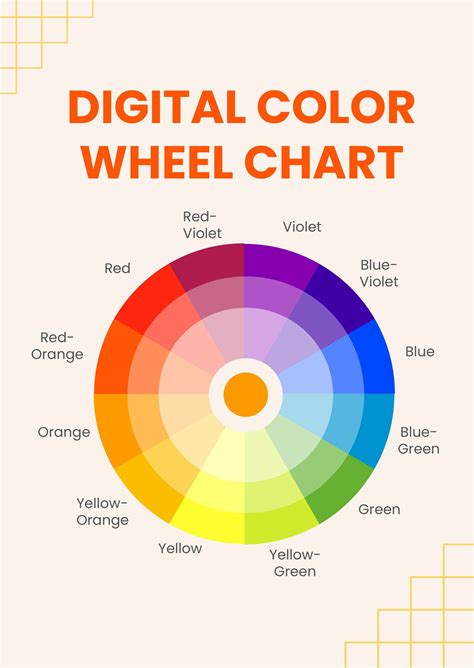 digital color wheel chart illustrator  template net