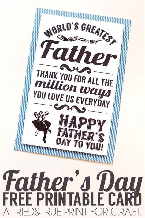 printable fathers day card  wife  husband