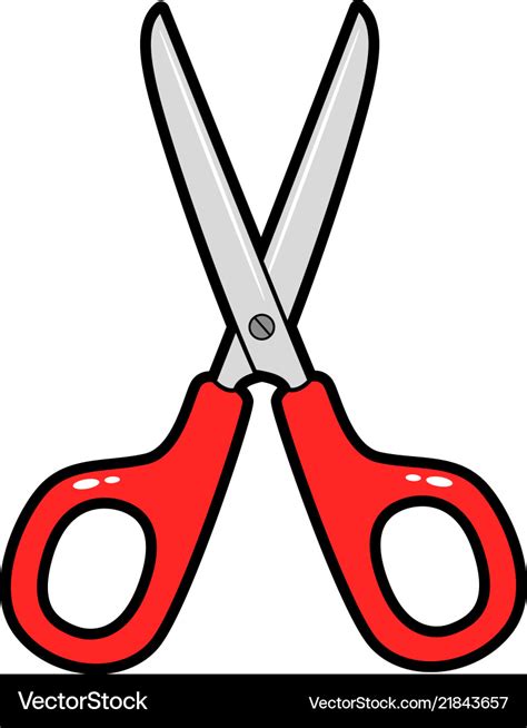 scissors cartoon royalty  vector image vectorstock