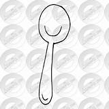 Spoon Watermark sketch template