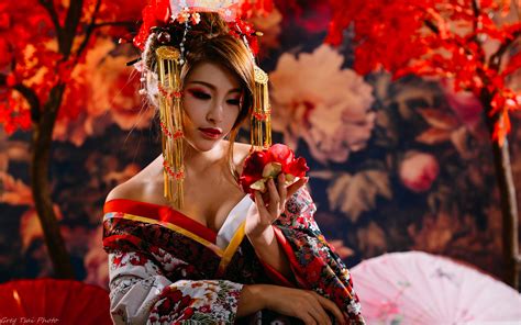 japanese woman ultra hd desktop background wallpaper for