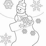 Frosty Stocking Surfnetkids Coloring sketch template