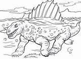 Dinosaurs Dimetrodon Coloringpagesonly sketch template
