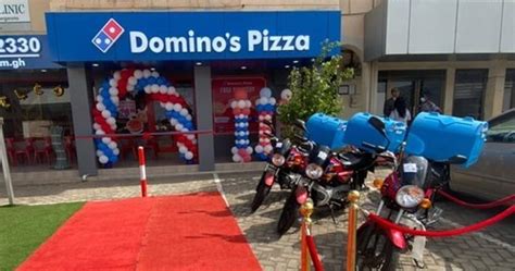 dominos opens  location  ghana pizza marketplace