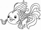 Fish Coloring Pages Toddlers Getcolorings Gold sketch template