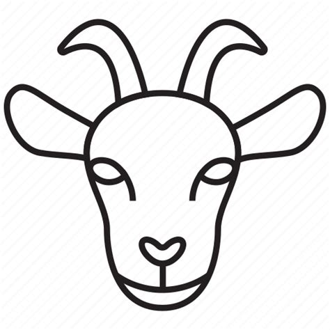 goat face drawing sketch coloring page