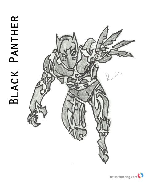 marvel black panther coloring book  printable coloring pages