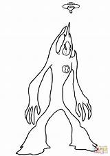 Ben Alien Coloring Pages Force Drawing Goop Swampfire Ten Aliens Line Jelly Monkey Spider Draw Color Getdrawings Drawings Popular Kevin sketch template