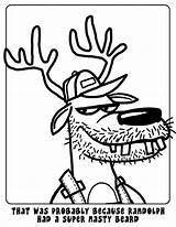 Coloring Redneck Pages Randolph Reindeer Hillbilly Template sketch template