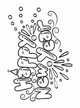 Happy Year Bubbles Coloring Fun Kids Oud Nieuw Votes sketch template