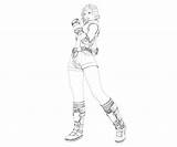 Kazama Asuka Tekken Character Coloring Pages sketch template