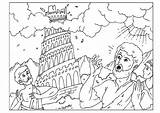 Babel Bibel Malvorlage Turm Geschichten Kindergottesdienst sketch template