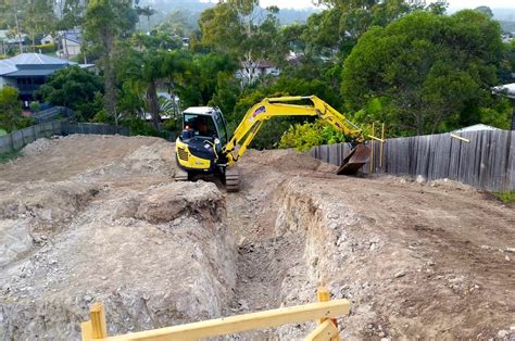 trenching  footings mini excavator hire  plant hire company