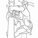 Notre Dame Quasimodo Hunchback Coloring Pages Disney Down sketch template