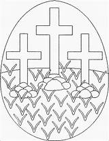 Kleurplaten Egg Kreuz Kindengeloof Pasen Jezus Kruis Knutselwerkje Ausmalbild Kruisen Knutselen Bijbel Pasqua Werkje Voorbeeldsjabloon Afkomstig sketch template
