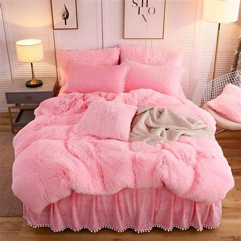 The Softy Pink Bed Set In 2021 Pink Bedding Pink Bedding Set Pink