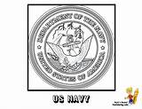 Coloring Pages Flag Navy Ship Army Kids Book American Print Military Seal Logo Marine Usa Yescoloring Seals Ships Insignia Color sketch template
