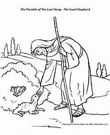 Sheep Coloring Parable Parables Shepherds sketch template