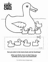 Eric Carle Printables Activities Coloring Sheet Mama Duck Body Ducklings sketch template