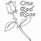 Coloring Rose Pages Red Buds Bud Printable Getcolorings Color Getdrawings Card sketch template