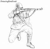 Soldier Drawing Drawings Army Draw Soldiers Sketch Soviet Sketches Saluting Pencil Drawingforall Tutorials Step Easy Military солдат Anime Modern Getdrawings sketch template