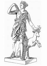 Mythology Artemis sketch template