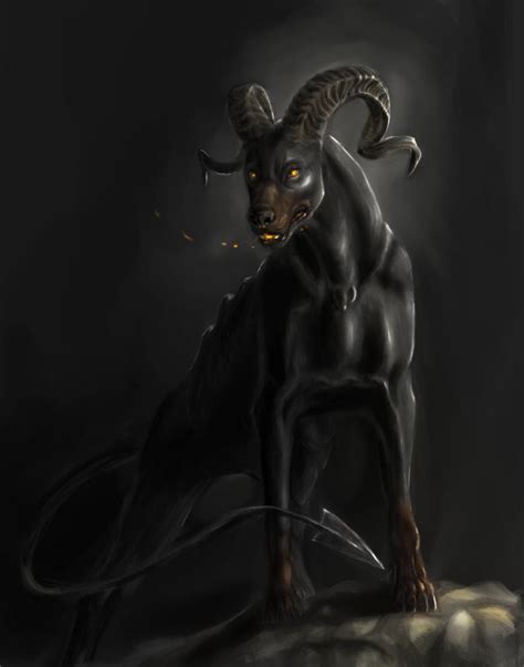 demon  muns demon dog creature concept art dark fantasy art