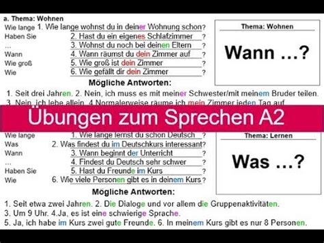 uebungen zum sprechen  teil  ii german speaking exercises