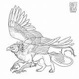 Griffin Template Mythical Lineart Tattoo Grifo Creatures Da Sugarpoultry Creature Mitologia Drawing Gryphon Para Greif Griffon Fantasy Drawings Chimera Potter sketch template