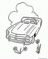 Coloring Pages Car Printable Cars Kids Convertible Fast Cabrio Sheets Mercedes Peterbilt Color Print Vehicles Go Popular Library Clipart Coloringhome sketch template