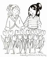 Fairies Tulip Petal sketch template
