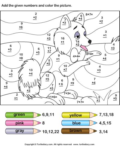 coloring pages  subtraction math coloring addition worksheets