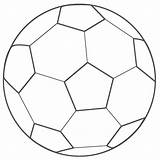 Ball Coloring Football Pages Soccer Outline Clipart Sports Kids Soccerball Print Cute sketch template