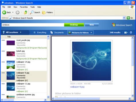 search  desktop  windows search improve windows xp search