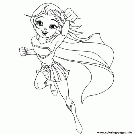 supergirl coloring page printable