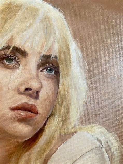 Billie Eilish Happier Than Ever Original Oil Painting Etsy
