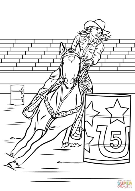 rodeo pages horse coloring pages