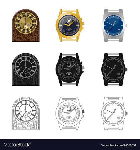 clock  time sign royalty  vector image vectorstock