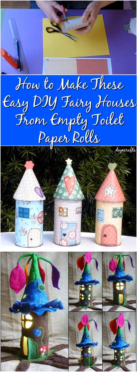 easy diy fairy houses  empty toilet