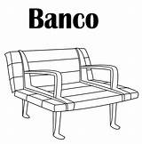 Colorear Banca Banc sketch template