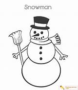 Snowman Coloring Easy Date Kids sketch template