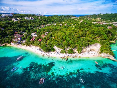 boracay island aerial view western visayas philippines mystart