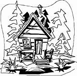Cabin Cabins Easy Getdrawings Wecoloringpage sketch template
