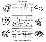 Maze Mazes Animal Printable Easy Kids Coloring Pages Animals Puzzles Crayola Bestcoloringpagesforkids Print Preschool Worksheet Worksheets Kindergarten Animales Visit Gif sketch template