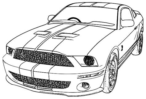 drawing mustang car coloring pages  place  color