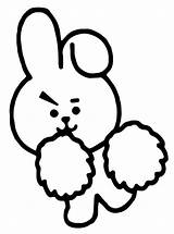 Bt21 Cooky Coloring Bts Pages Wallpaper Chimmy Tata Fun Kids Dog sketch template