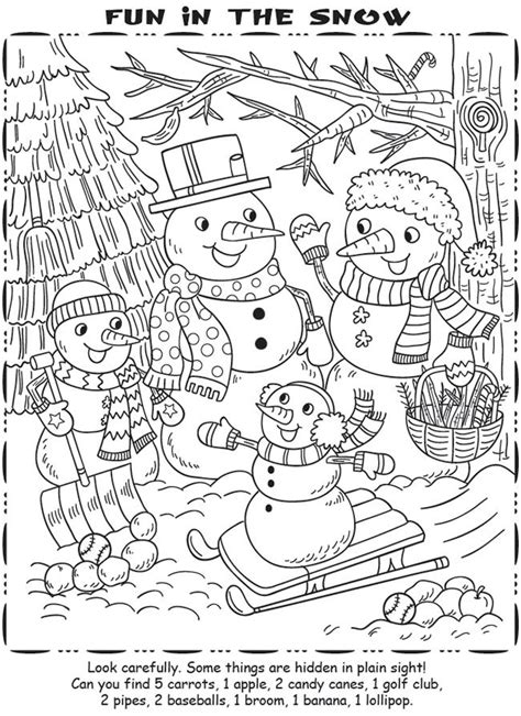 christmas hidden picture coloring pages telon colors
