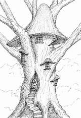 Trees Draw Hobbit Lapiz Arboles Baumhaus Malvorlagen Treehouse Arbol Ixquick Proxy Baum Fairies Zeichnung Elves Difficulty Bäume Zeichnungen Bocetos Feen sketch template
