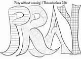 Pray Coloring Without Ceasing Pages Ministry Feel Use Melindatodd sketch template