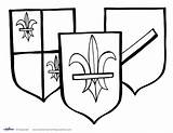 Coloring Printable Shield Medieval Pages Shields Knight Ctr Printables Clipart Coolest Colouring Clip Cliparts Color Sheild Print Library sketch template
